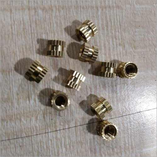 Brass Knurling Insert - Polished Golden Finish | CNC Machined, Round Shape, Durable and Versatile