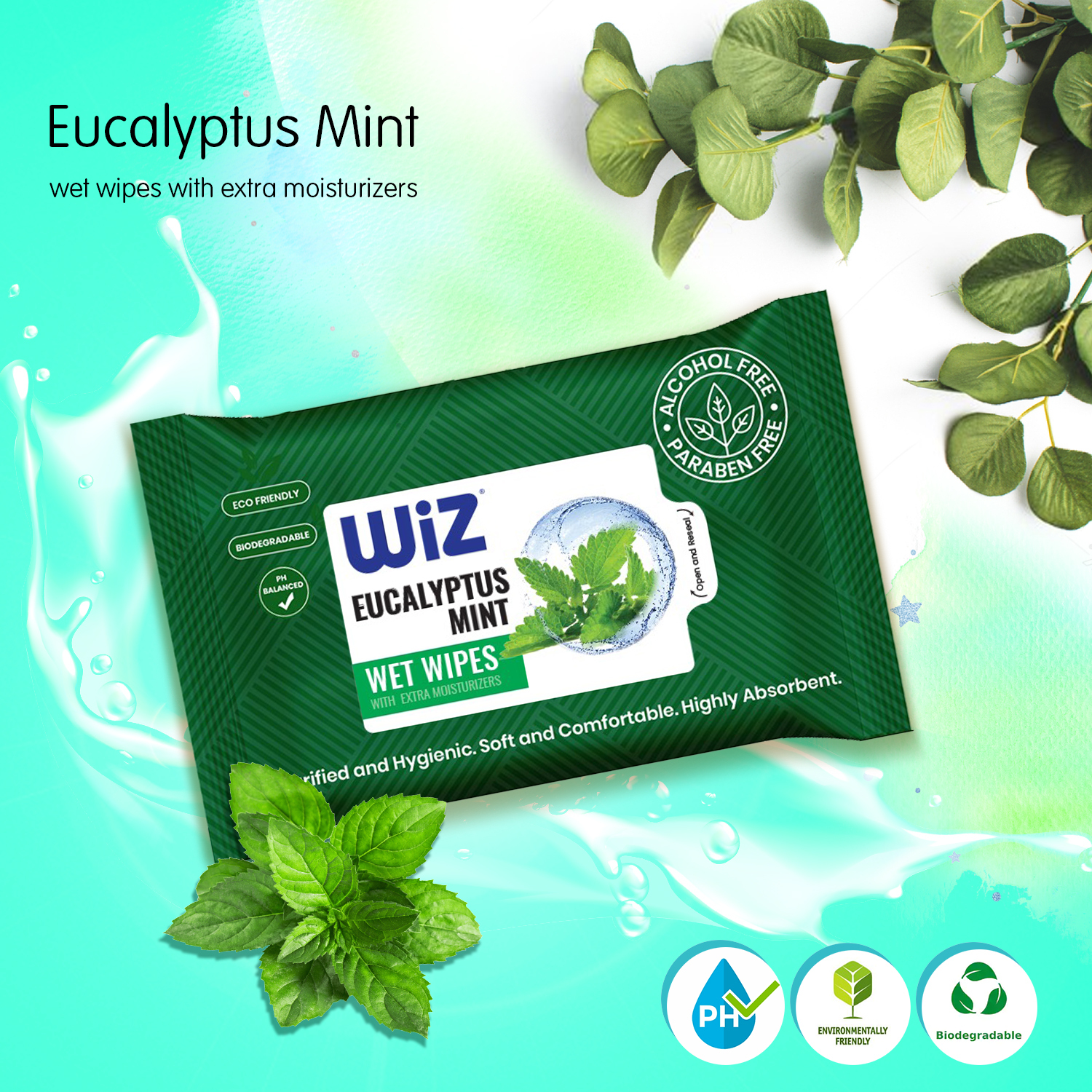 Wiz Refreshing Wet Wipes With Extra Moisturizers - 25 Pulls Pouch Age Group: Suitable For All Ages