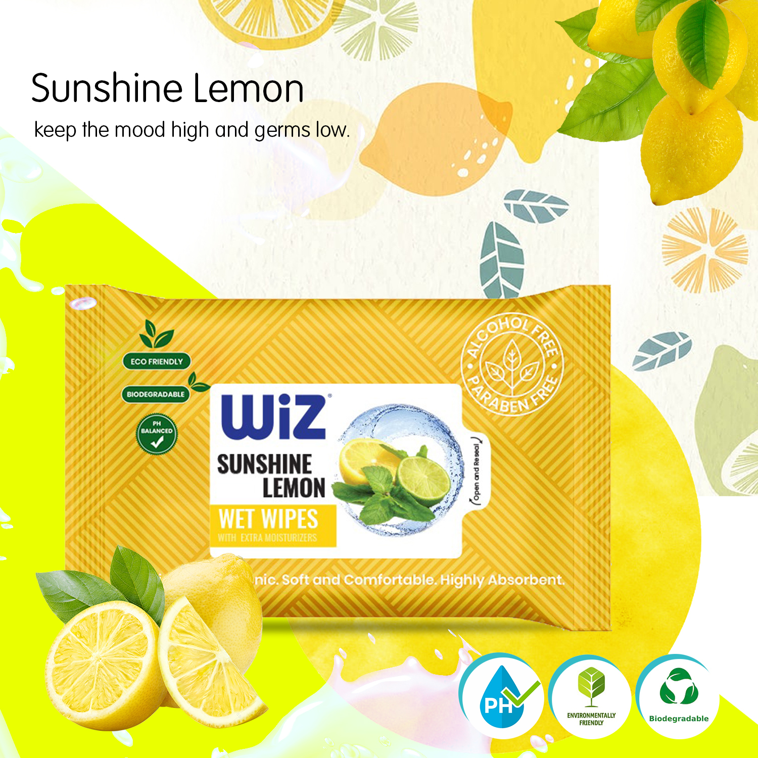 Wiz Refreshing Wet Wipes With Extra Moisturizers - 25 Pulls Pouch Age Group: Suitable For All Ages