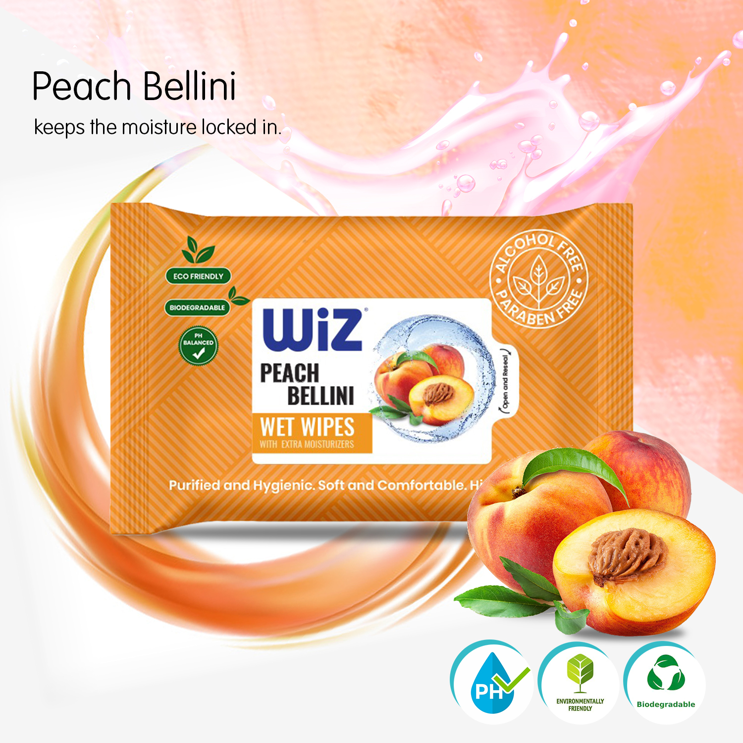 Wiz Refreshing Wet Wipes With Extra Moisturizers - 25 Pulls Pouch Age Group: Suitable For All Ages
