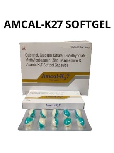 Calcitriol. Calcium Citrate. L-methyl Folate. Zinc. Magnesium And Vit.k27 (Amcal-k27 Softgel) Ingredients: Calcitriol 0.25mcg+calcium Citrate 500mg+l-methyl Folate 800mcg+zinc 7.5mg+magnesium 50mg+vit.k27 45mcg