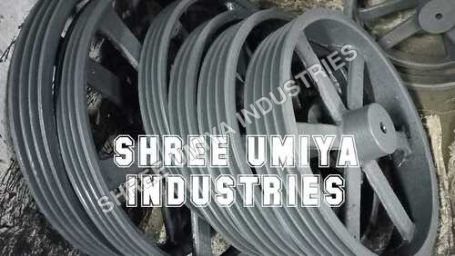 C.I V Pulley - 20 x 4 x B Dimensions | Ad Grey & Blue Finish, Durable Design