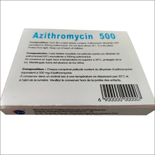 Azithromycin Tablets - 500mg, Macrolide Antibiotic For Diverse Bacterial Infections, Quick Results & Safe Usage