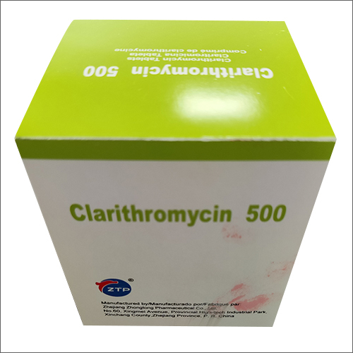 500mg Clarithromycin Tablets - Macrolide Antibiotic, Effective For Various Bacterial Infections | Suitable For All, Prevents Infections, Packaged 10 Tablets Per Box