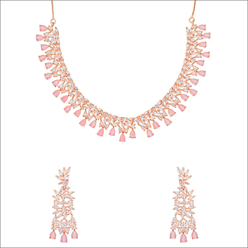 Ladies American Diamonds Necklace Set Excellent