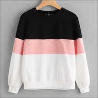 वॉशेबल लेडीज़ फुल स्लीव स्वेटशर्ट