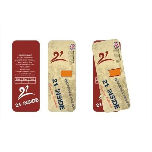 Multiclr Garment Printed Hang Tag