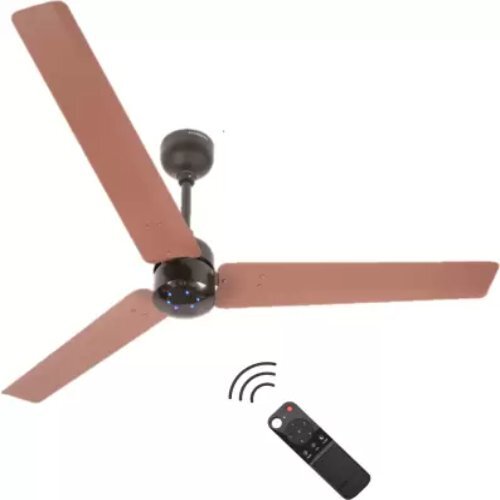 Remote 3 Blade Ceiling Fan - Aluminium Blades, AC 110-285V, Matte Brown & Black | Durable Motor, Energy Saving, LED Indicator, Remote Control