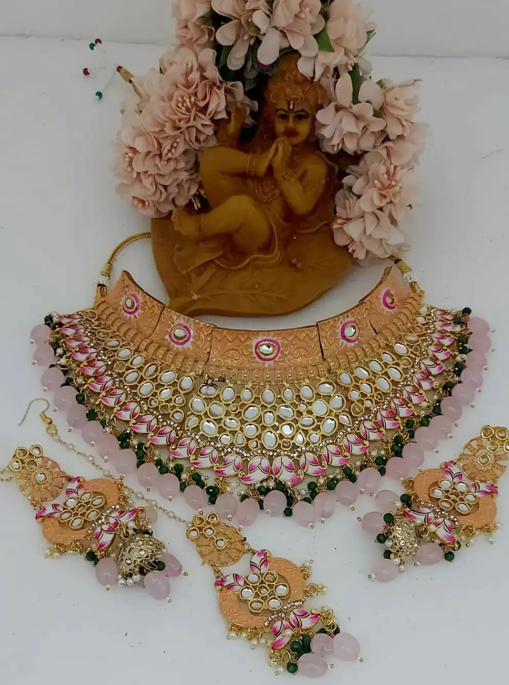 Traditional Kundan Necklace Jewellery Set