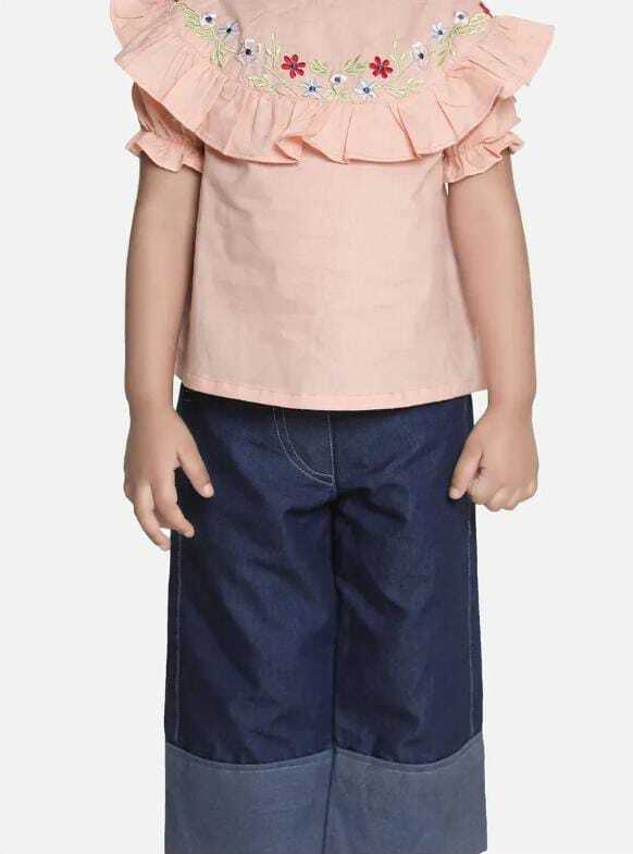 Girls Cotton Top - Lightweight Cotton Fabric, Comfortable Fit For Active Play