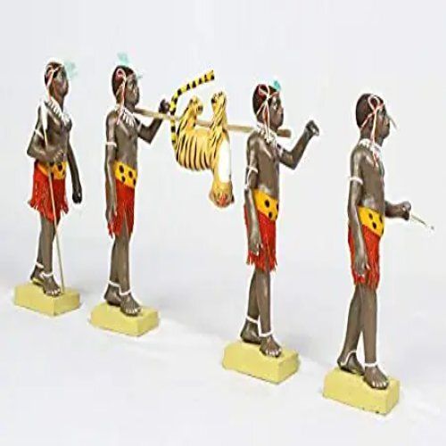 Tribal Hunter Group Clay Handicraft