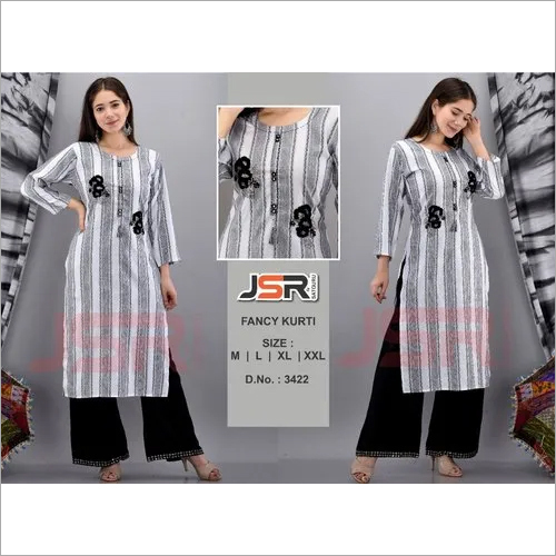 भारतीय रेयन कुर्ती प्लाज़ो सेट