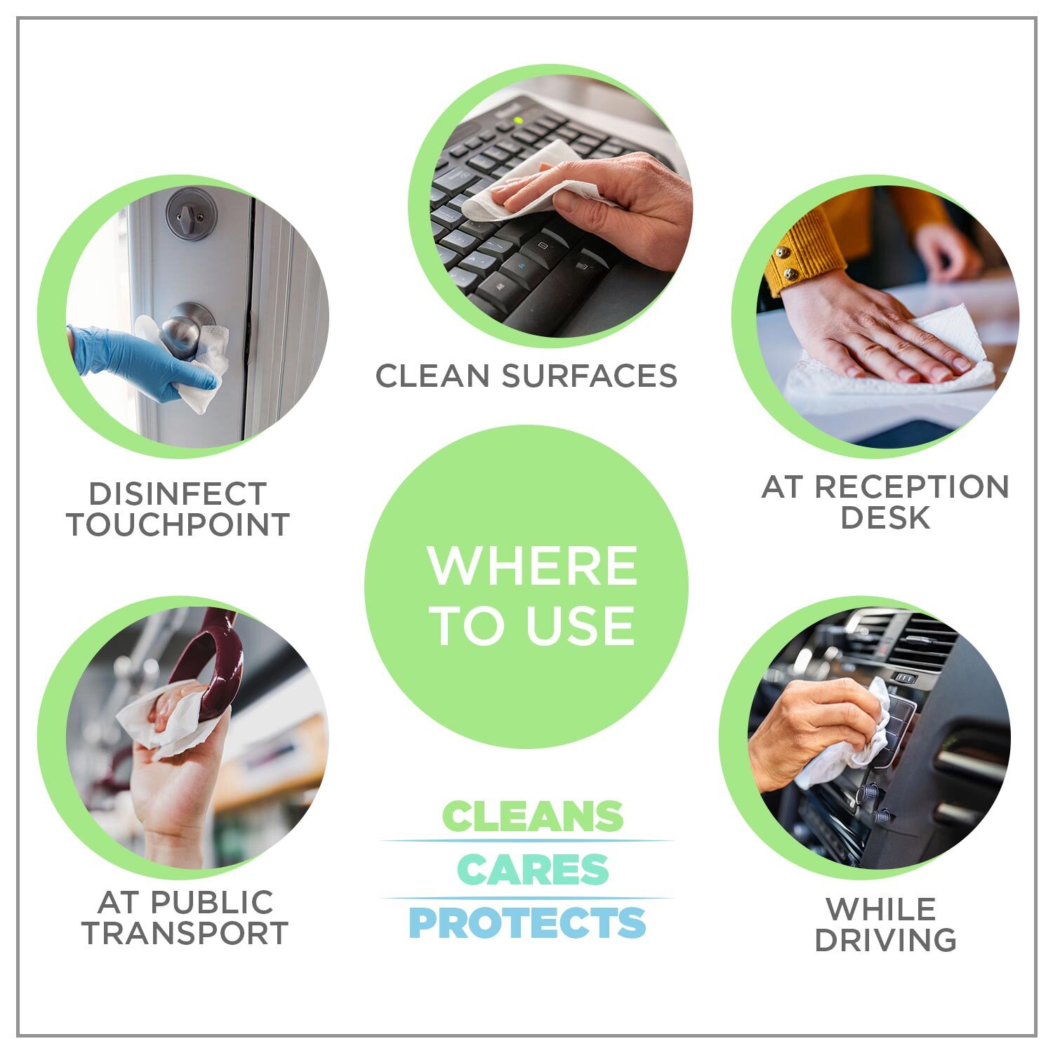 Kill Germs Wiz Hand Cleansing Sanitizing Wipes - 10pull