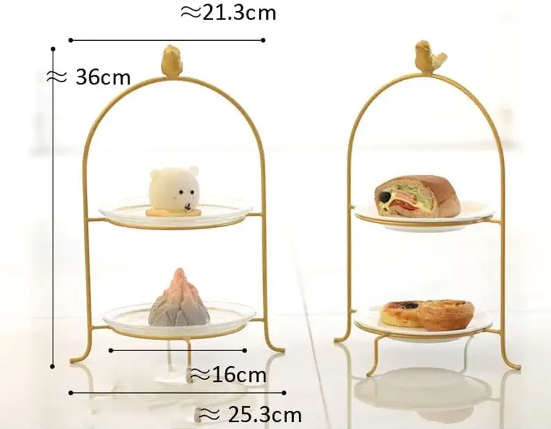 Metal 2 Tire Cake Stand Round Shape