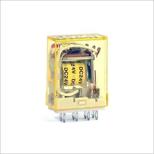 Idec Relay - Abs Material, High Power Contact Load, Yellow Color, 24 Volt (V), Socket Mounting | Versatile Use In Electrical Automation