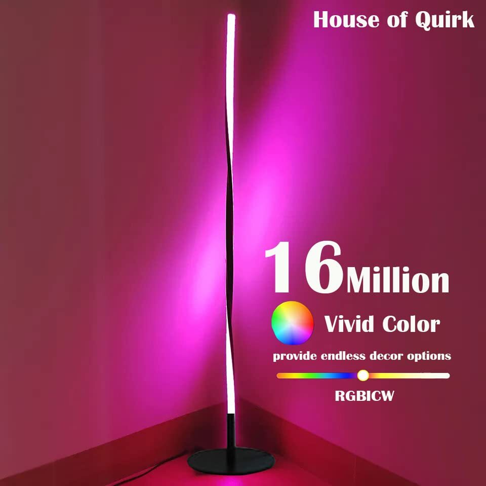 Multicolor 56 Inch Tall Twist Shape Floor Lamp