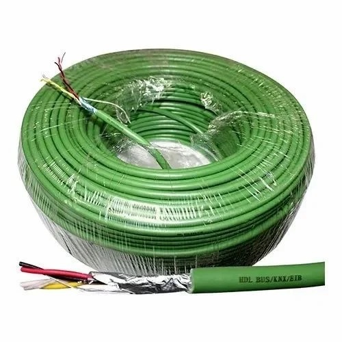 Knx Bus Cables - 0.8 Sq Mm, 2 Pairs, Shielded Flexible Knx, Eib Cable | Pvc Jacket, Medium Voltage, 500 Length, Red Color