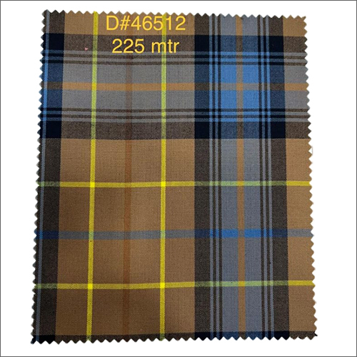 Checks Suiting Fabric - 225m Multicolour | Printed Pattern, Plain Style, Soft Texture