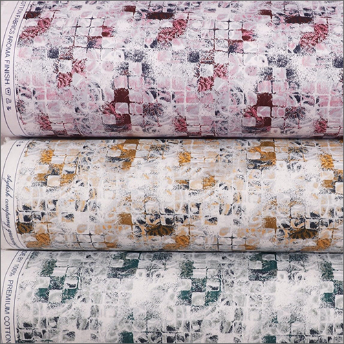 Multicolour Digital Printed Shirting Fabric Cotton Satin