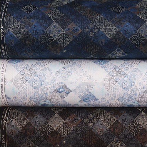 Multicolour Fancy Printed Shirting Fabric Cotton Satin