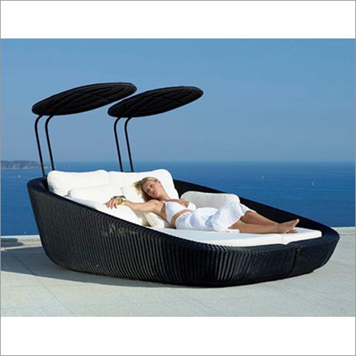 Brown Modular Wicker Daybed