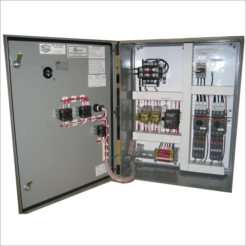 Plc Control Panel - Metal Electric Panel, 50 Mhz Frequency, Powder Coated Finish, Includes Warranty