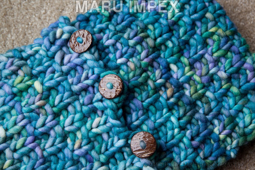 Brown Designer Sweater Buttons