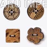 Brown Coconut Wooden Shell Button