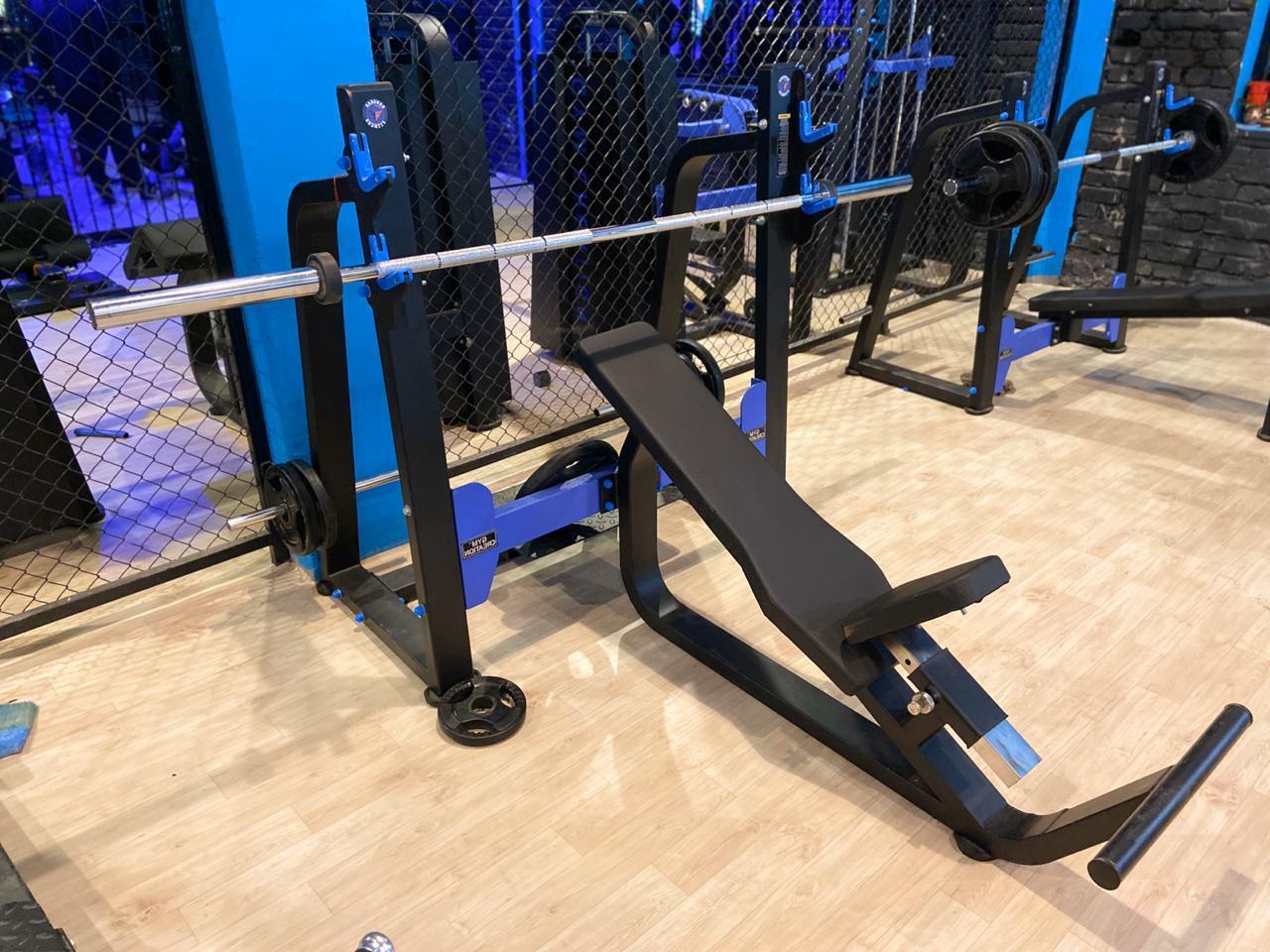 Olympic Incline Bench - Mig Welded 2x4" Tubes, 12mm Tube Thickness | Adjustable Strength Machine, Pu Rexine Seat Cover, 1 Year Warranty