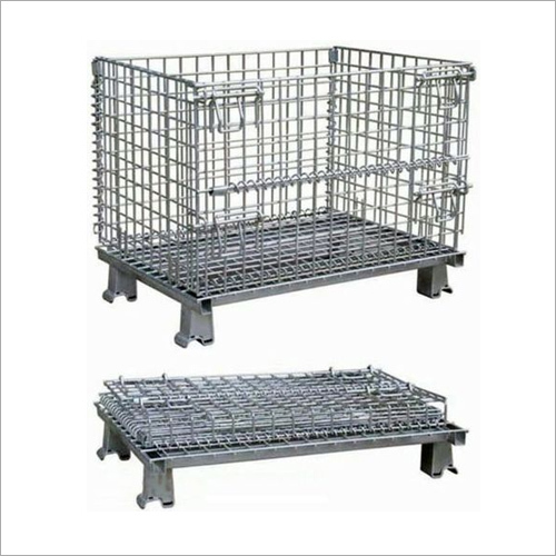 Silver Foldable Pallet - Material: Steel
