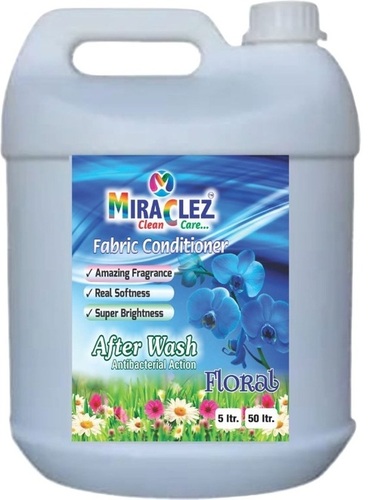 Miraclez Fabric Conditioner - Liquid, 5 Liters | Light Blue, Floral Fragrance, Amazing Scent, Softens Fabrics, Long-Lasting Freshness