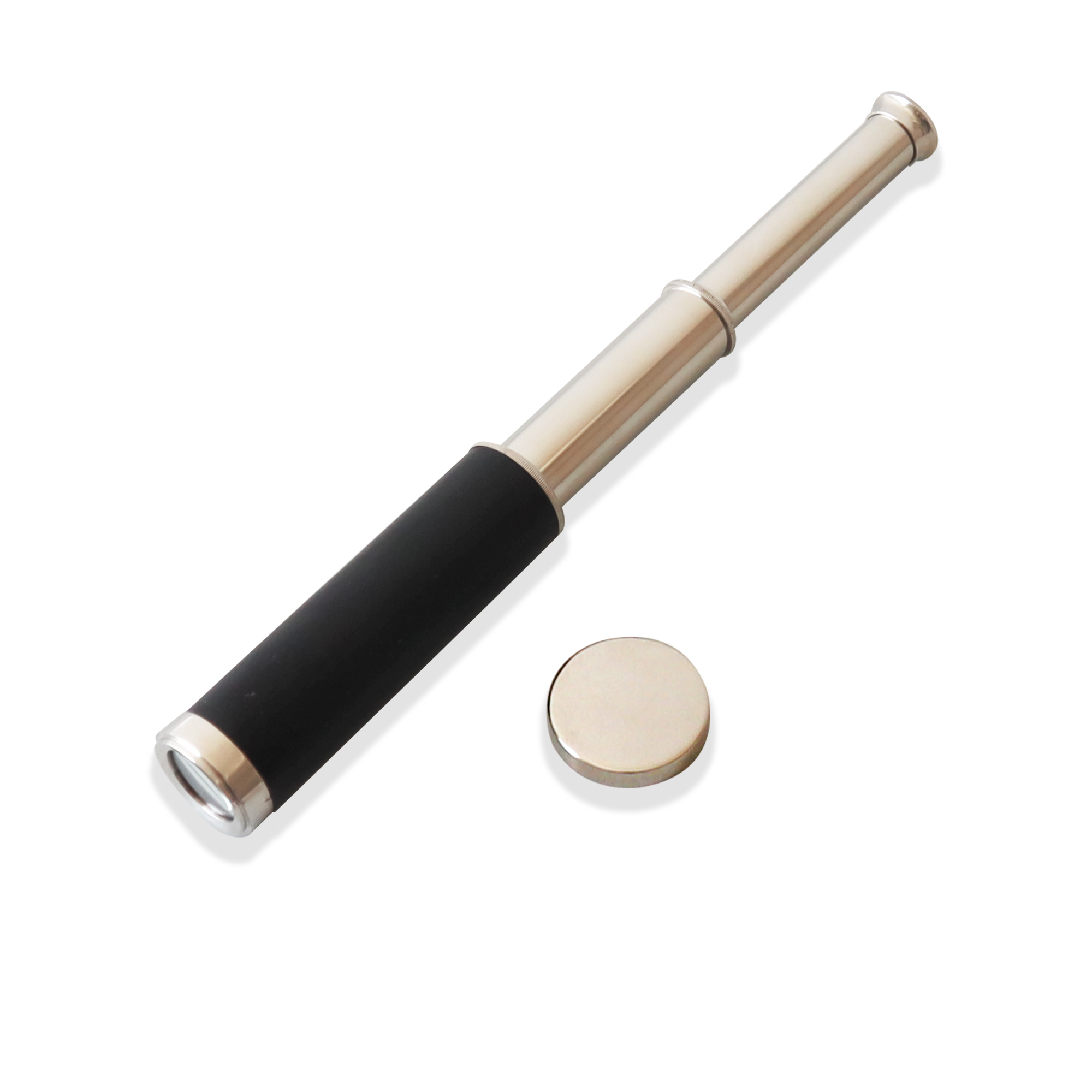 Silver Shiny Nautical Brass Hand Held Telescope Nautical Brass Metal Pirate Navigation Brass Handcraft Telescope