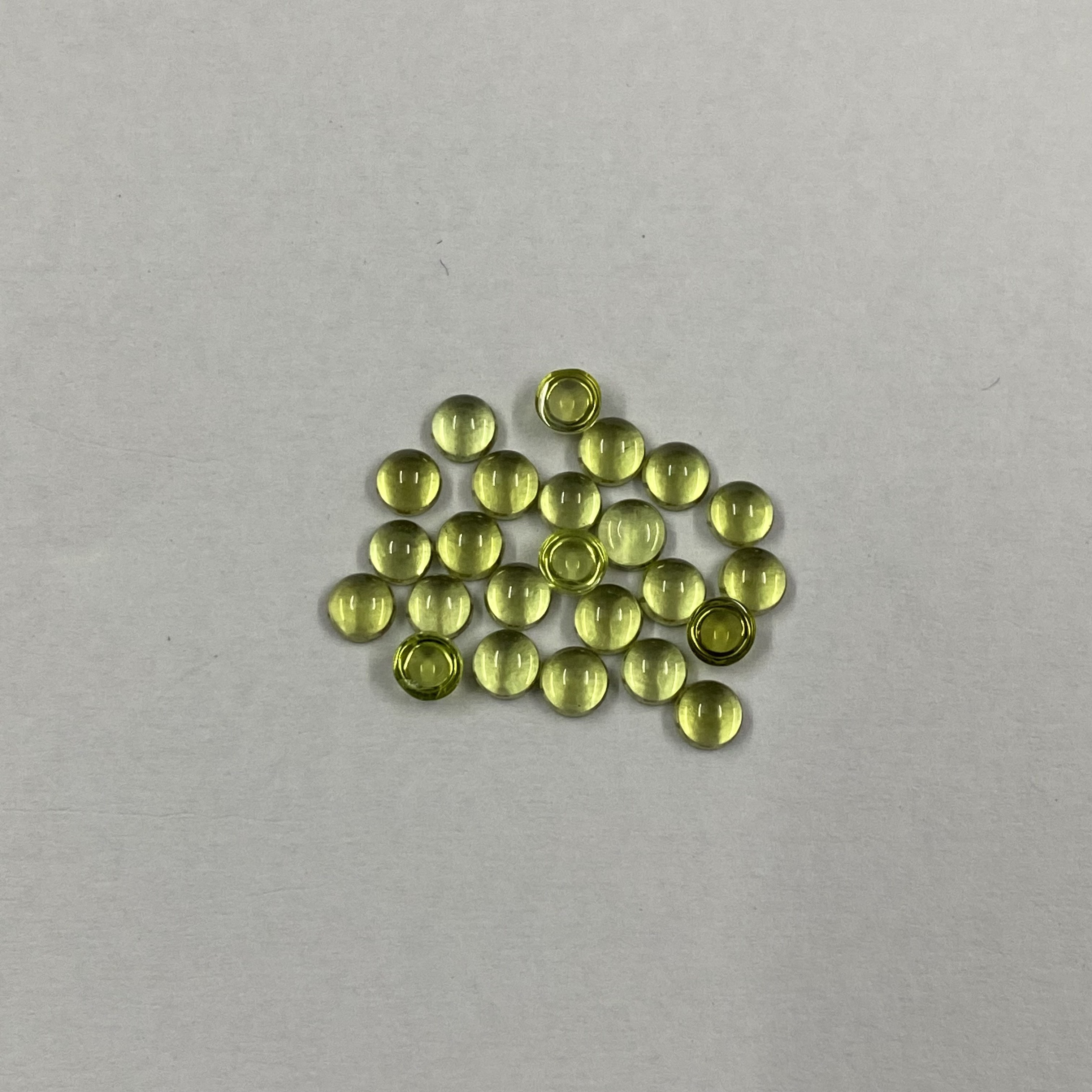 Natural Peridot Round Cabochon Loose Gemstone Grade: Aaa