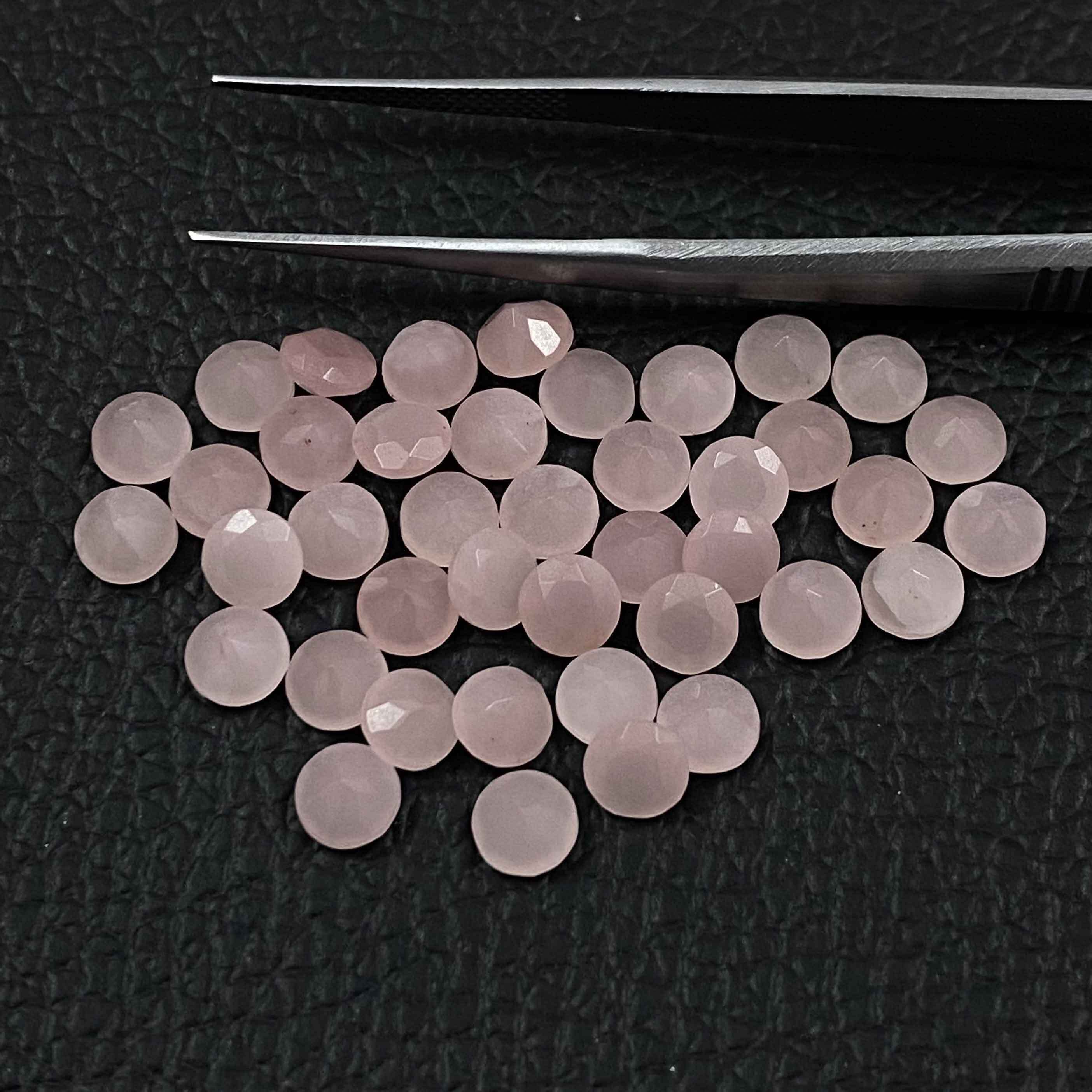 Natural Guava Quartz Round Cabochon Gemstone - Size 4-10mm, Aaa Quality, Pink Natural Stone