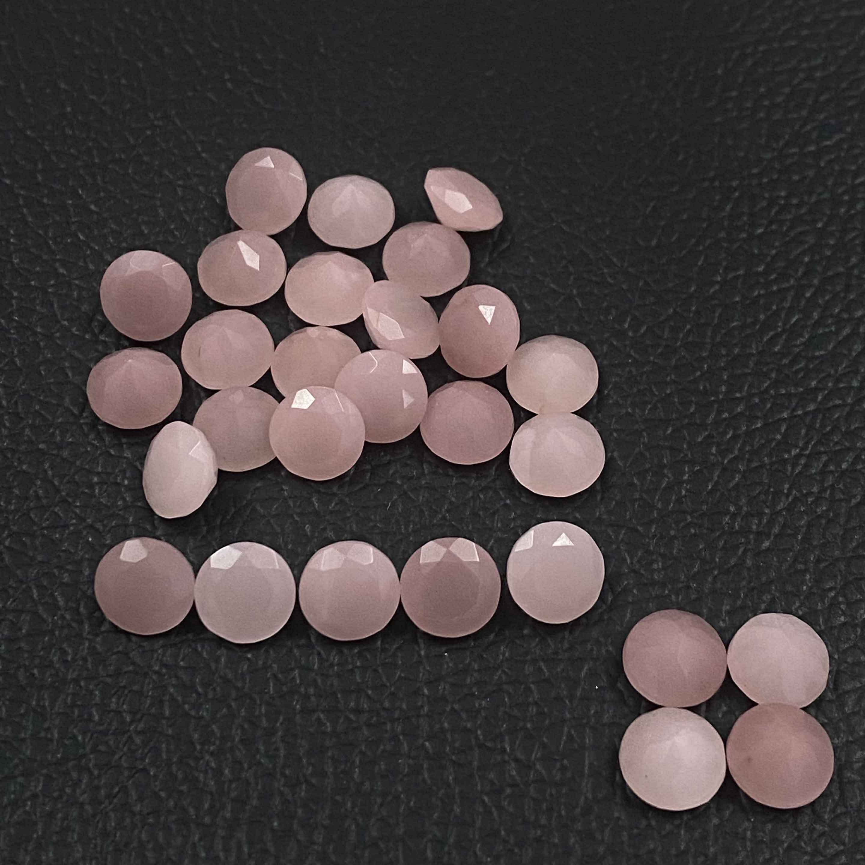 Natural Guava Quartz Round Cabochon Gemstone - Size 4-10mm, Aaa Quality, Pink Natural Stone
