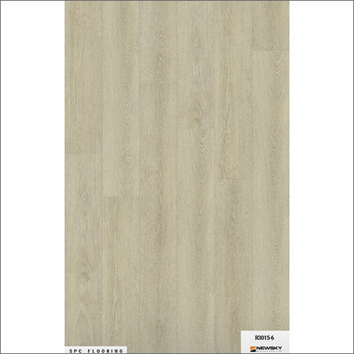 Virgin Stone Plastic Composite Flooring - Wood Material, Custom Rectangular Size, Stylish Grey Color | Anti-Slip Design for High-Traffic Areas