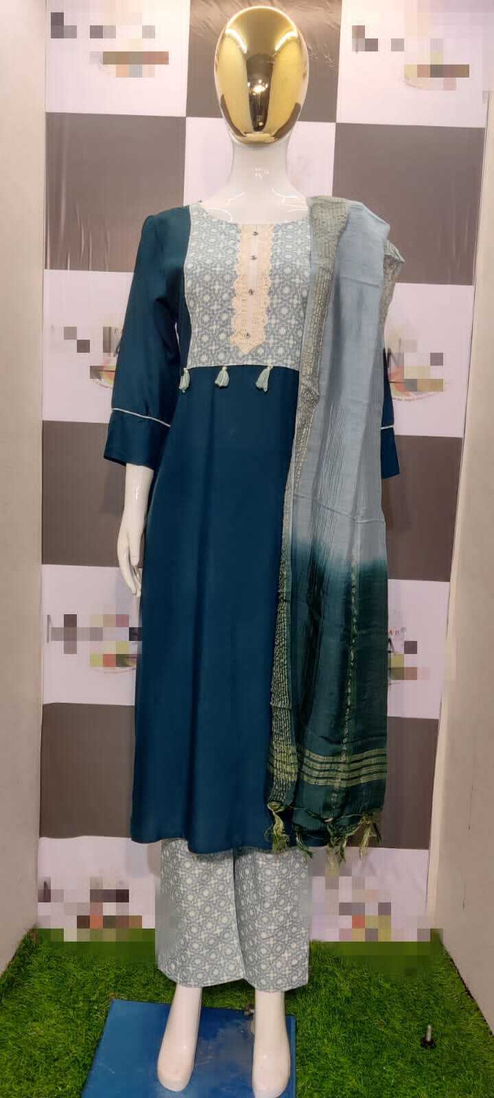Indian Kurti Palazzo Dupatta