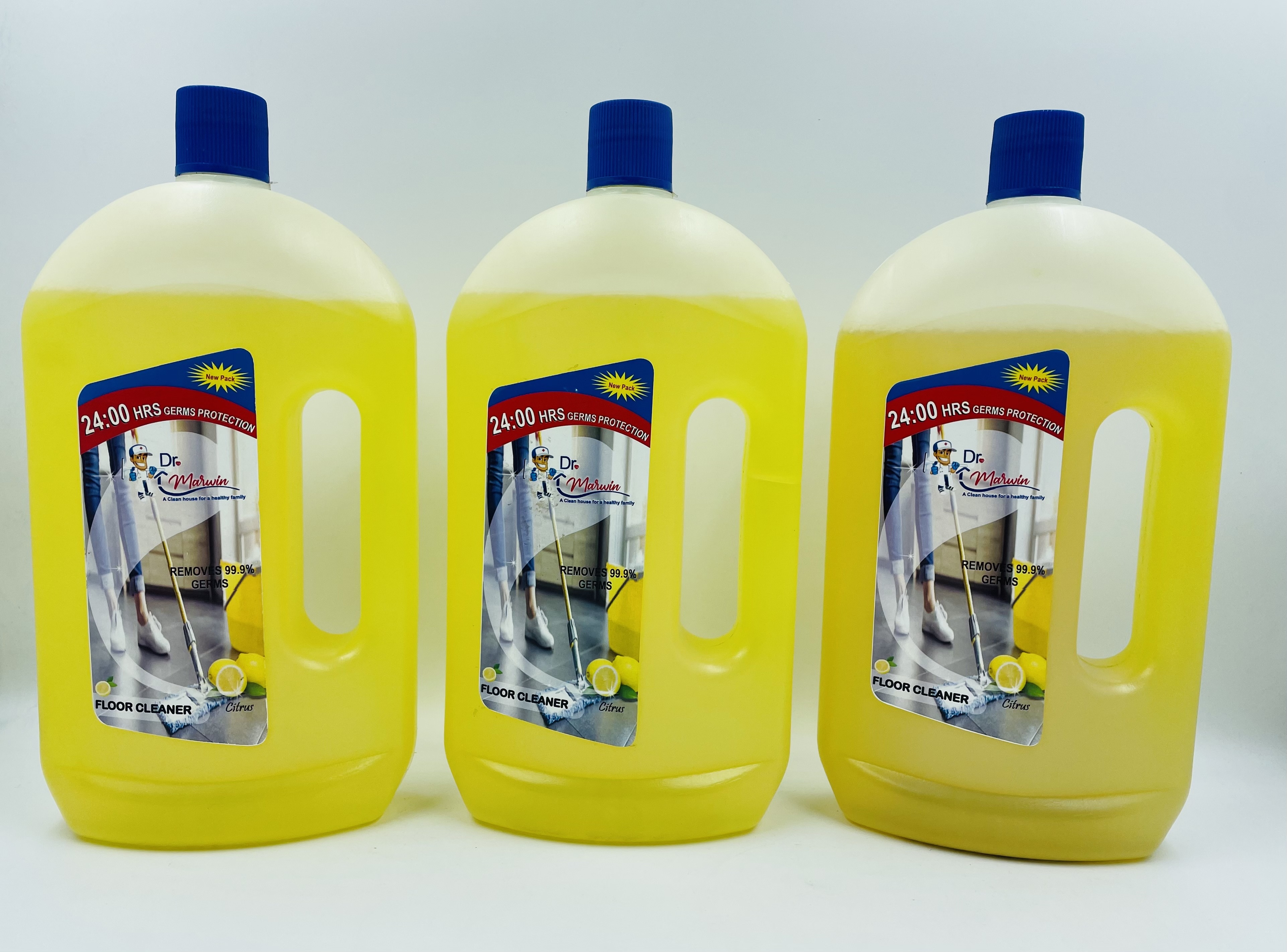 Dr Marwin Floor Cleaners - Light Yellow, Multi-purpose Citrus Formula | Cleans Tough Stains, Removes Germs, Easy On-spot Or Diluted Use