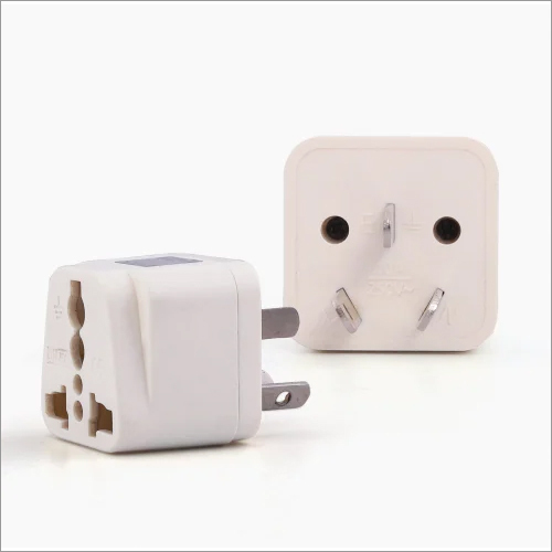 10A 3 Pin Multi Plug - ABS Body, White Color, IP54 Protection Level | Commercial Usage, Warranty Included