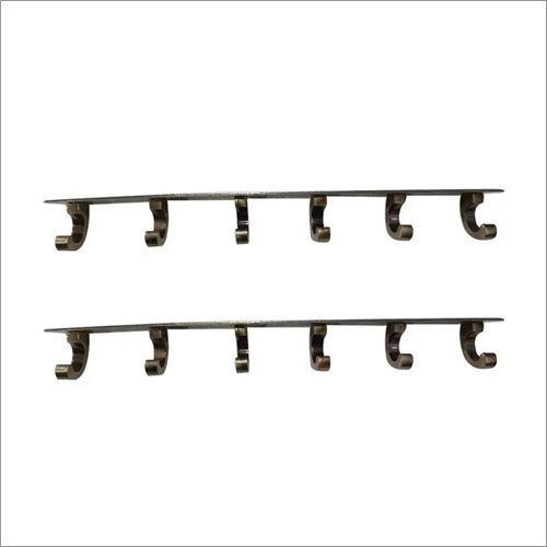 Stainless Steel Wall Mount Cloth Hanger - 10 Inch Rectangular Design | Glossy Silver Finish, Durable Material
