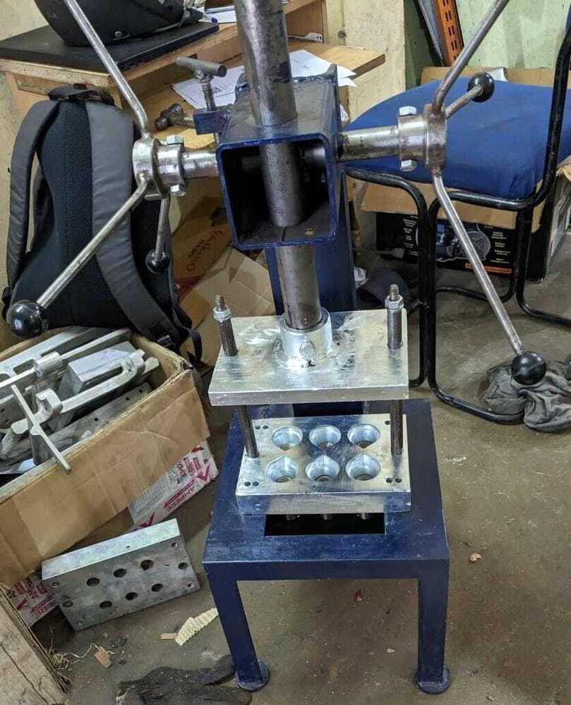 Panchakavya Diya Making Manual Machine - Color: Silver