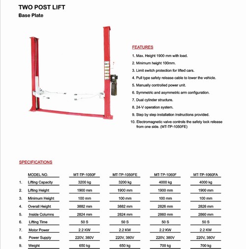 Two Post Lift