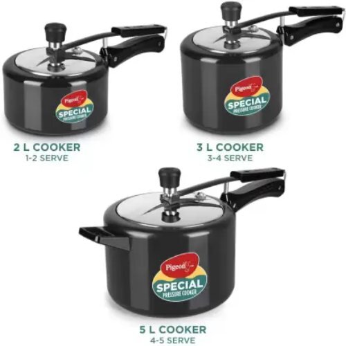 Black Induction Bottom Pressure Cooker