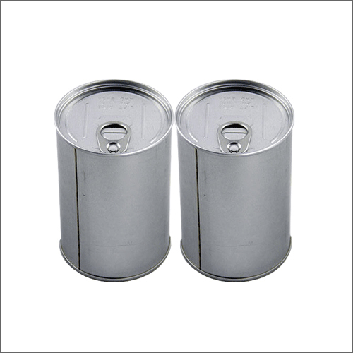 सिल्वर सिलिंड्रिकल इज़ी ओपन कैन