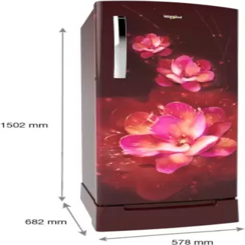 Marroon Single Door Refrigerator With Base Drawer