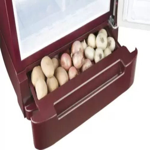 Marroon Single Door Refrigerator With Base Drawer