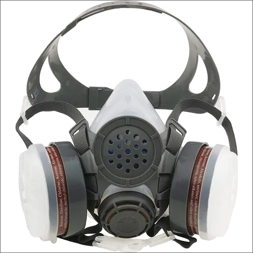 Syine Organic Gas Safety Mask - Plastic Material, Unisex Fit, Waterproof Design | White Color, Ideal for Safety and Protection