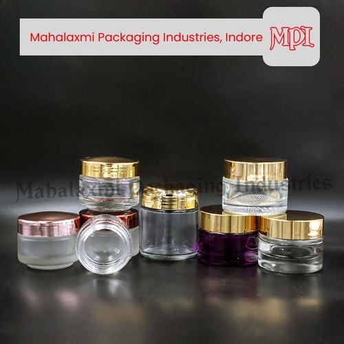 Cream Jar - Glass, 8-100 Gm Capacity, Round Shape, Transparent And Amber, Frosted And Non-frosted, Screw Cap Sealing
