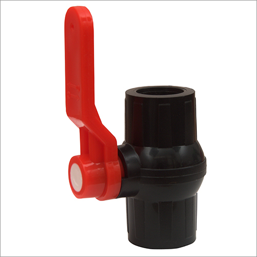 Black And Red Long Handle PVC Ball Valve - Plastic Material, Polished Finish | Durable Design, Smooth Functionality, Industrial Use