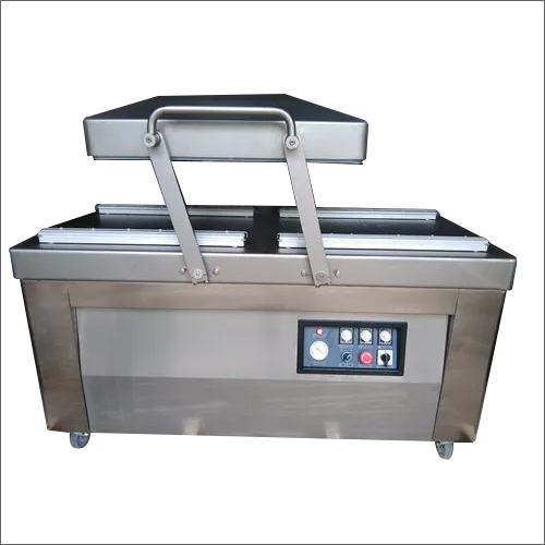 Double Chamber Vacuum Packing Machine - Stainless Steel, Semi-automatic | 415 Voltage, Plc Control, Electric Drive, 1 Year Warranty, Grey Color